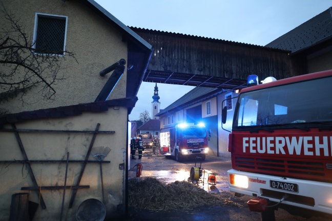 Brand in landwirtschaftlichem Gebäude in Pichl bei Wels
