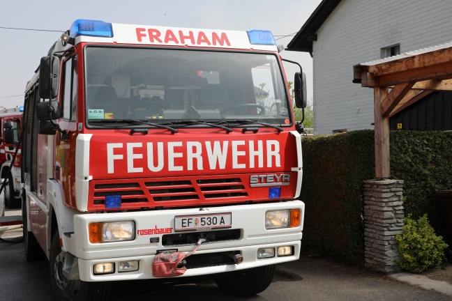 Brand eines Hauszubaues in Fraham rasch gelöscht