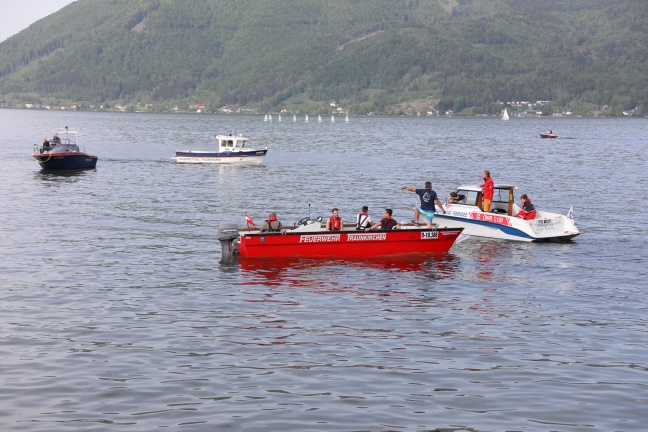 Boot im Traunsee bei Traunkirchen gesunken