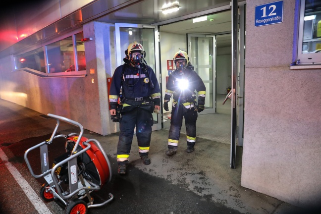 Brand eines Versuchsofens der Fachhochschule in Wels-Innenstadt