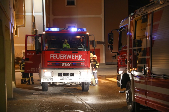 Drei Feuerwehren bei Brand in Peuerbach im Einsatz