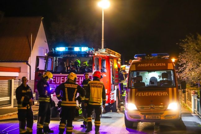 Vier Feuerwehren bei Brand eines Kleintransporters und einer Hecke in Ansfelden im Einsatz