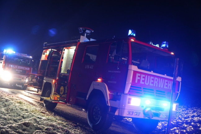 Drei Feuerwehren bei Zimmerbrand in Kronstorf im Einsatz