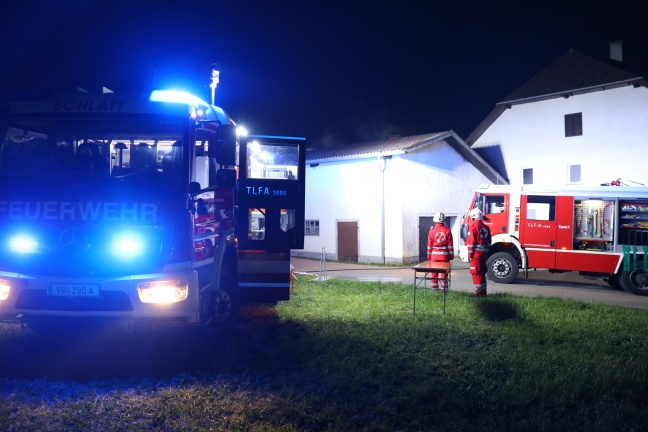 Brand auf einem Bauernhof in Schlatt sorgt für Einsatz der Feuerwehren
