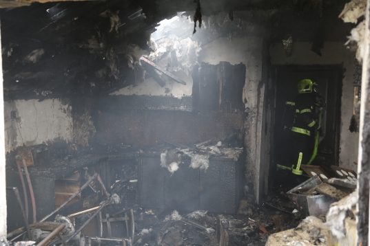 Fünf Feuerwehren bei Wohnhausbrand in Marchtrenk im Einsatz