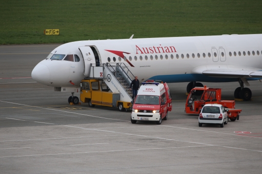 Außerplanmäßige Landung unter Vorsichtsmaßnahmen am Flughafen Hörsching