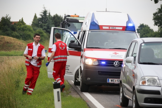 Schwerer Verkehrsunfall in Gunskirchen fordert zwei Verletzte