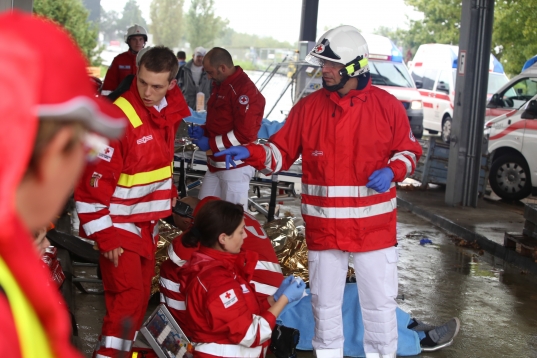 Internationale Katastrophenschutzübung der Einsatzkräfte in Wels