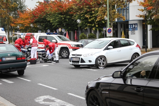 Verkehrsunfall mit Motorrad auf der Salzburger Straße in Wels-Lichtenegg