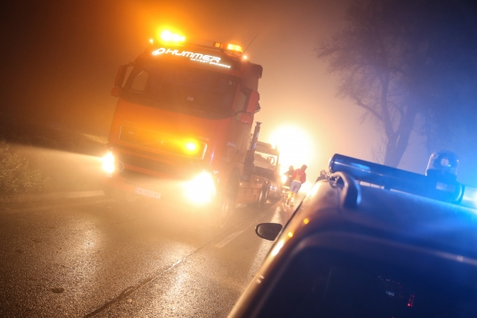 Nächtlicher Verkehrsunfall in Buchkirchen endet glücklicherweise relativ glimpflich