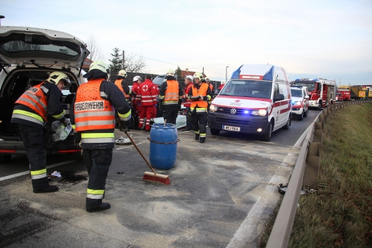 Drei zum Teil Schwerverletzte bei schwerem Verkehrsunfall in Gunskirchen