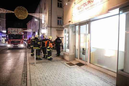 Brandverdacht in einem Juweliergeschäft in der Welser Innenstadt