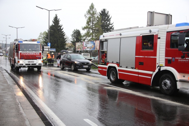 PKW-Brand nach Auffahrunfall auf der Pyhrnpass Straße