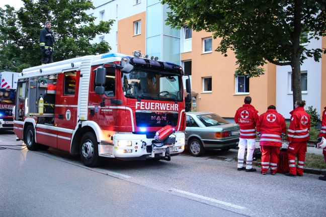 Einsatz wegen angebranntem Kochgut in einer Mehrparteienhauswohung in Wels-Neustadt