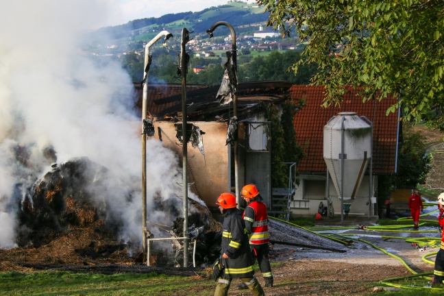 Brand eines leerstehenden Stallgebäudes in Inzersdorf im Kremstal