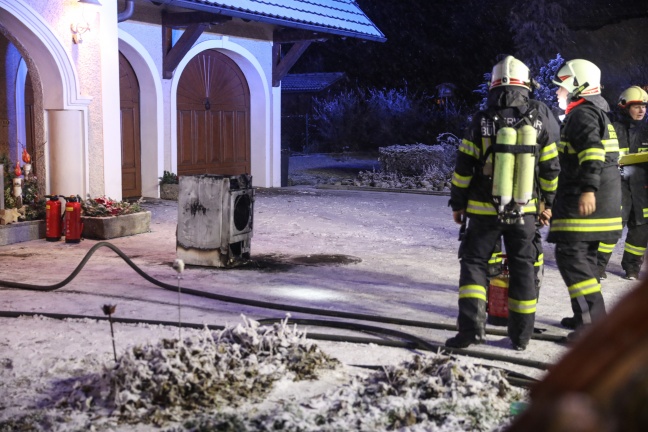 Brand eines Wäschetrockners im Keller eines Hauses in Buchkirchen rasch gelöscht