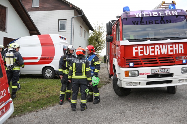 Neun Feuerwehren bei Brand in Gaspoltshofen im Einsatz