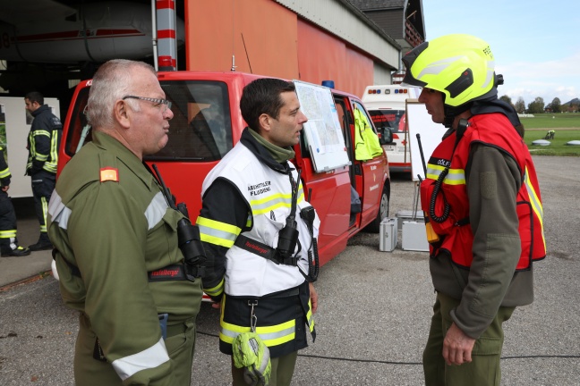 Flughelfer der Feuerwehr trainierten in Scharnstein für den Ernstfall