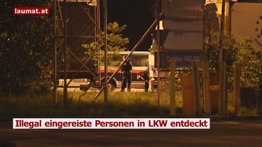 Illegal eingereiste Personen in LKW entdeckt | Film: laumat.at/Kamera: Matthias Lauber, Beitrag: Matthias Lauber Illegal eingereiste Personen in LKW entdeckt