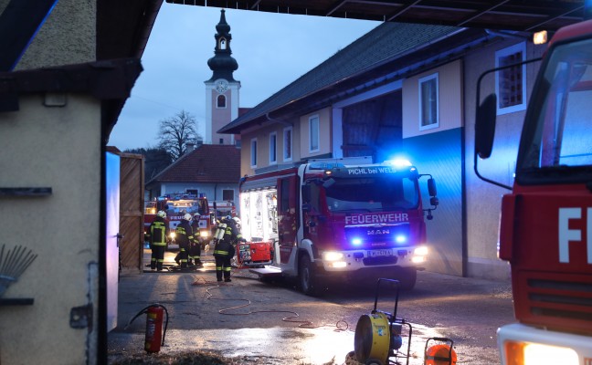 Brand in landwirtschaftlichem Gebäude in Pichl bei Wels