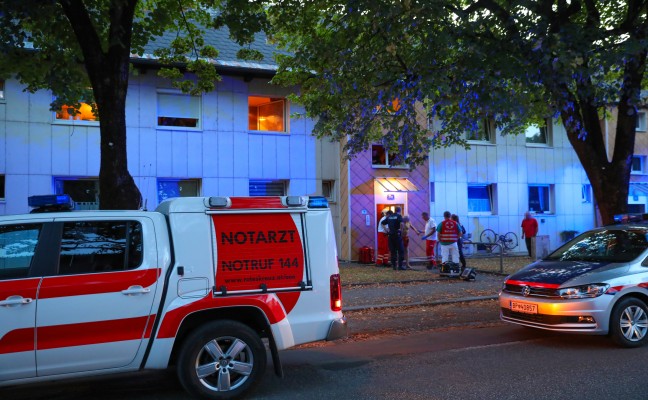 Verletzter durch angebranntes Kochgut in einer Wohnung in Wels-Neustadt
