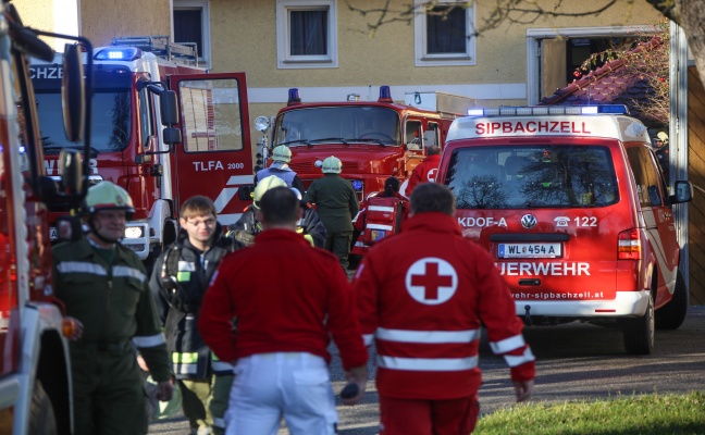 Brand einer Selche in einem Bauernhof in Sipbachzell rechtzeitig gelöscht