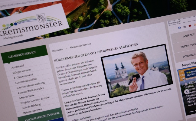 Kremsmünster: Trauer nach überraschendem Tod von Bürgermeister Gerhard Obernberger (ÖVP)