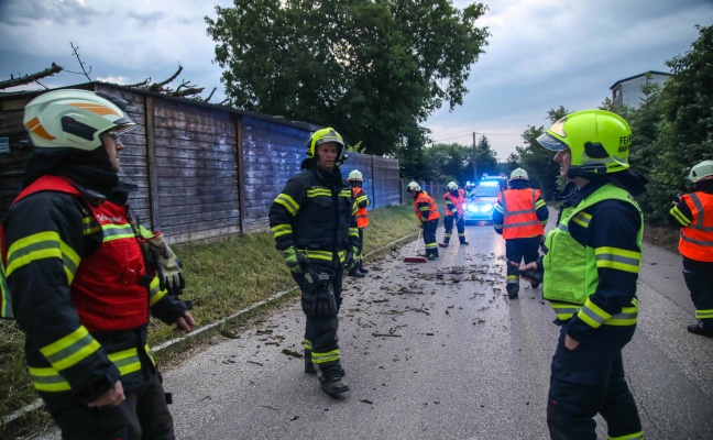 Heftiges Gewitter sorgte für knapp 200 Einsätze der Feuerwehren in Oberösterreich