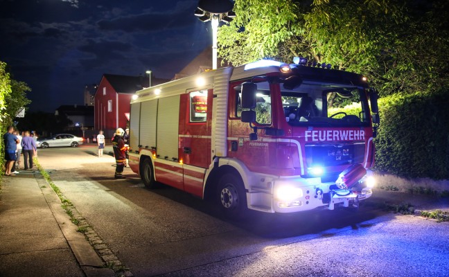 Thujenhecke in Wels-Vogelweide in Brand gesetzt