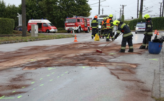 Verkehrsunfall auf der Buchkirchener Straße in Marchtrenk
