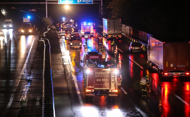 Verkehrsunfall auf der Welser Autobahn bei Marchtrenk