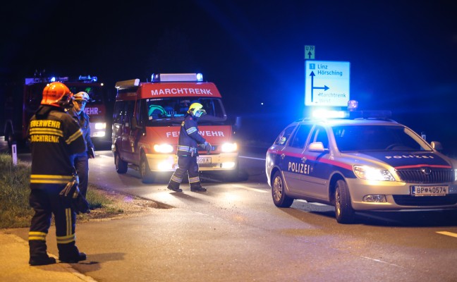 Verkehrsunfall zwischen PKW und Moped in Marchtrenk