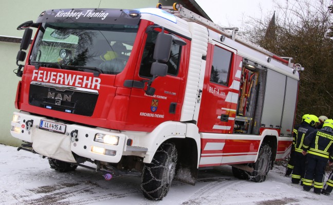 Brand eines Kühlschrankes in Kirchberg-Thening rechtzeitig entdeckt