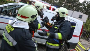 Wohnhausbrand bei Übungstag in Thalheim bei Wels beübt | Foto: laumat.at/Matthias Lauber Wohnhausbrand bei Übungstag in Thalheim bei Wels beübt