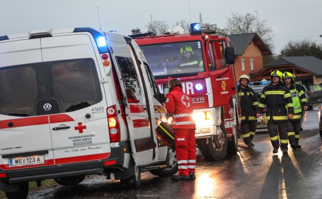 Verkehrsunfall in Gunskirchen fordert eine Leichtverletzte