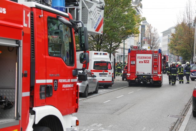 Brand eines Geschäftslokals in Wels-Innenstadt