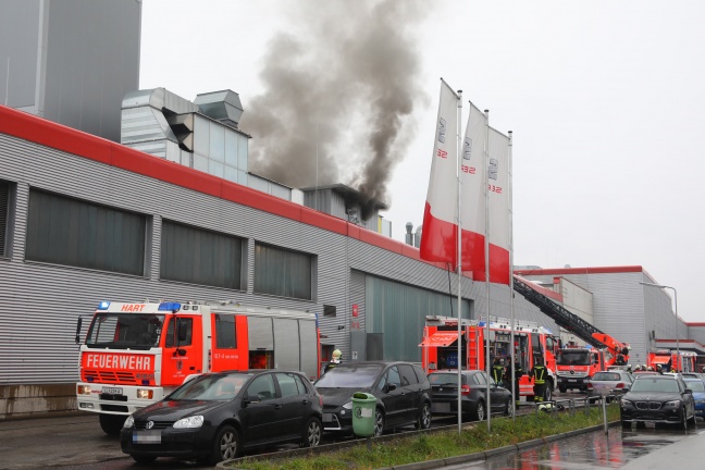 Brand einer Lüftungsanlage eines Unternehmens in Leonding