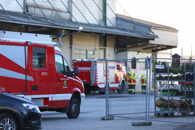 Zwei Feuerwehren bei Silobrand in Pasching im Einsatz