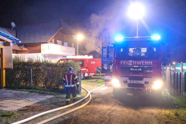 Brand eines Nebengebäudes eines Wohnhauses in Ottnang am Hausruck