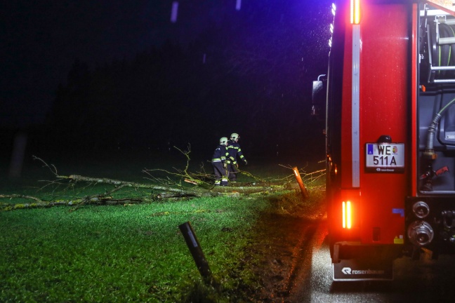 Einsätze nach Sturmschäden und Überflutungen in Teilen Oberösterreichs