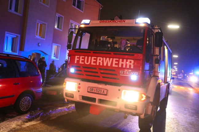 Brand im Keller eines Mehrparteienwohnhauses in Grieskirchen fordert einen Verletzten