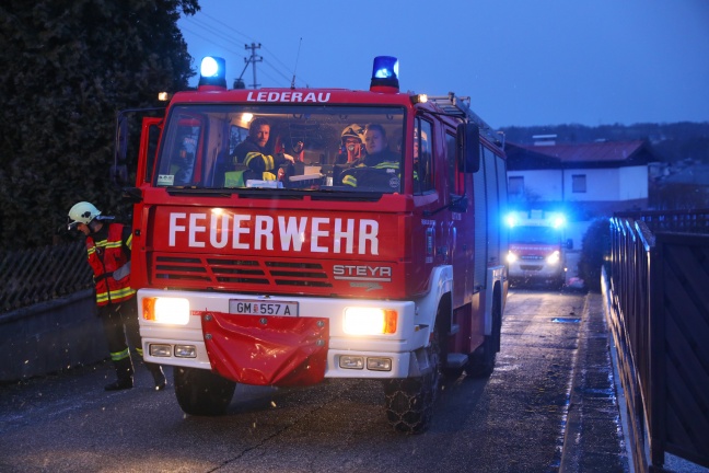 Brand in einem Badezimmer in Vorchdorf durch glosende Matratze