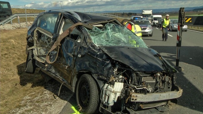 Schwerer Verkehrsunfall auf Steyrer Strae bei Dietach