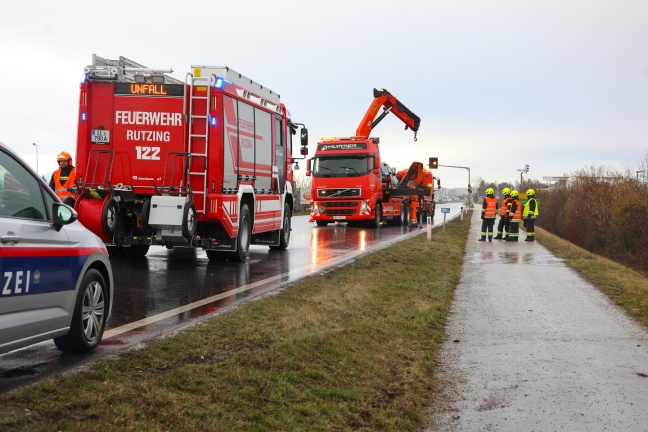 Verkehrsunfall auf Wiener Straße in Hörsching endet glimpflich