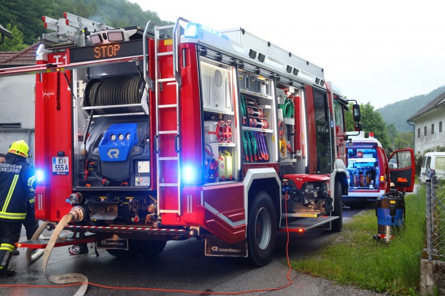 Brand einer Hackschnitzelheizung in einem Haus in Micheldorf in Oberösterreich rasch gelöscht