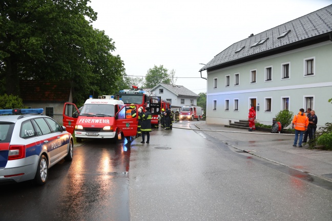 Brand einer Hackschnitzelheizung in einem Haus in Micheldorf in Oberösterreich rasch gelöscht
