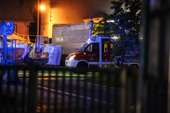 Brand in einem Zementwerk in Kirchdorf an der Krems durch Feuerwehr schnell gelöscht