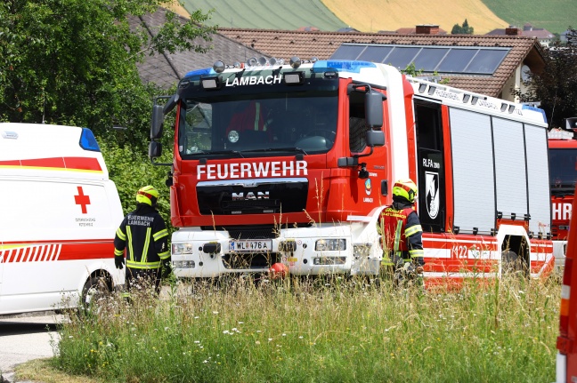 Brand eines Holzhauses in Neukirchen bei Lambach