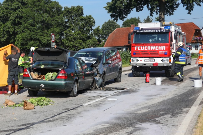 Autolenker starb bei Frontalcrash in St. Marienkirchen an der Polsenz