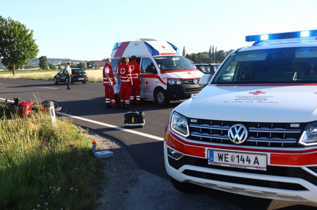 Motorradlenker bei Unfall auf Wallerner Strae in Pichl bei Wels verletzt